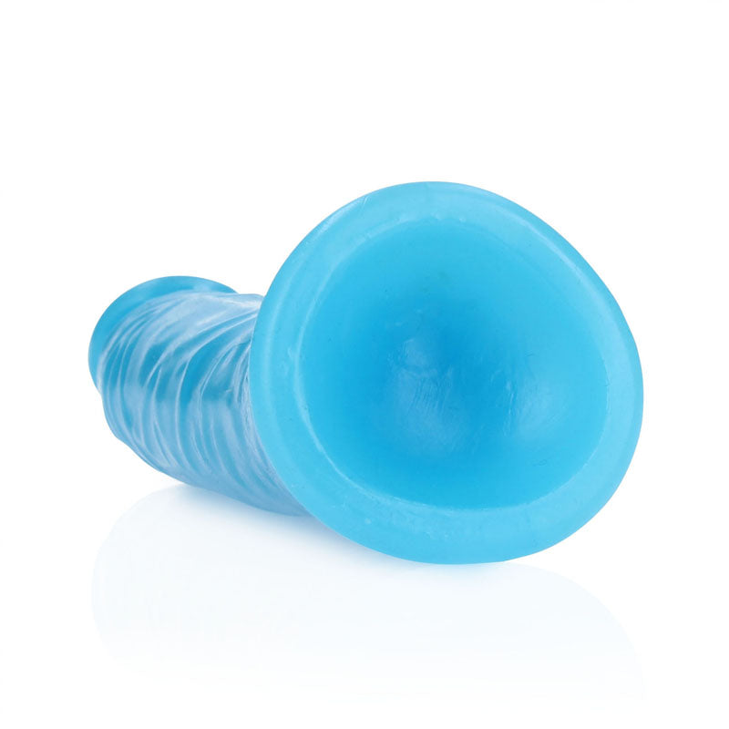 REALROCK 15.5 cm Slim Glow in the Dark Neon -  - Glow in Dark  15.5 cm (6'') Dong shown in blue color.