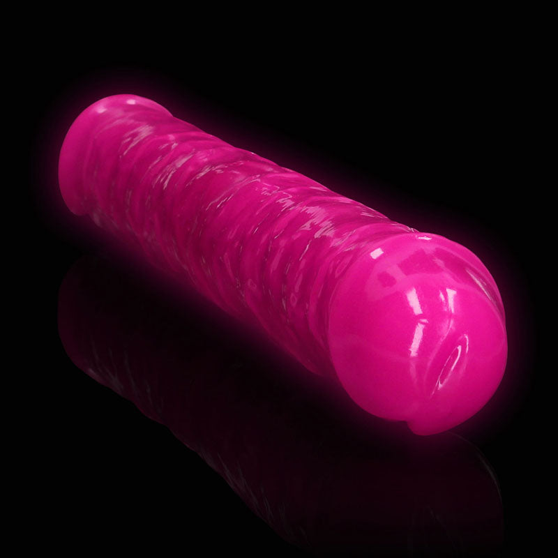 REALROCK 38 cm Double Dong Glow -  -  38 cm (15'') Double Dong in vibrant pink color, designed for intimate stimulation.