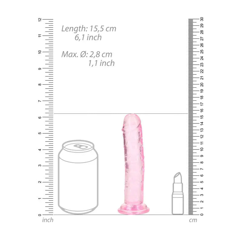 Affordable quality REALROCK 15.5 cm Straight Dildo -  -  15.5 cm (6'') Dong  from Shots Toys by Discreet Intimate Essentials with Discreet Delivery 