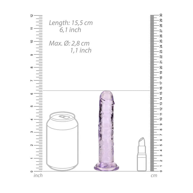 Affordable quality REALROCK 15.5 cm Straight Dildo -  -  15.5 cm (6'') Dong  from Shots Toys by Discreet Intimate Essentials with Discreet Delivery 