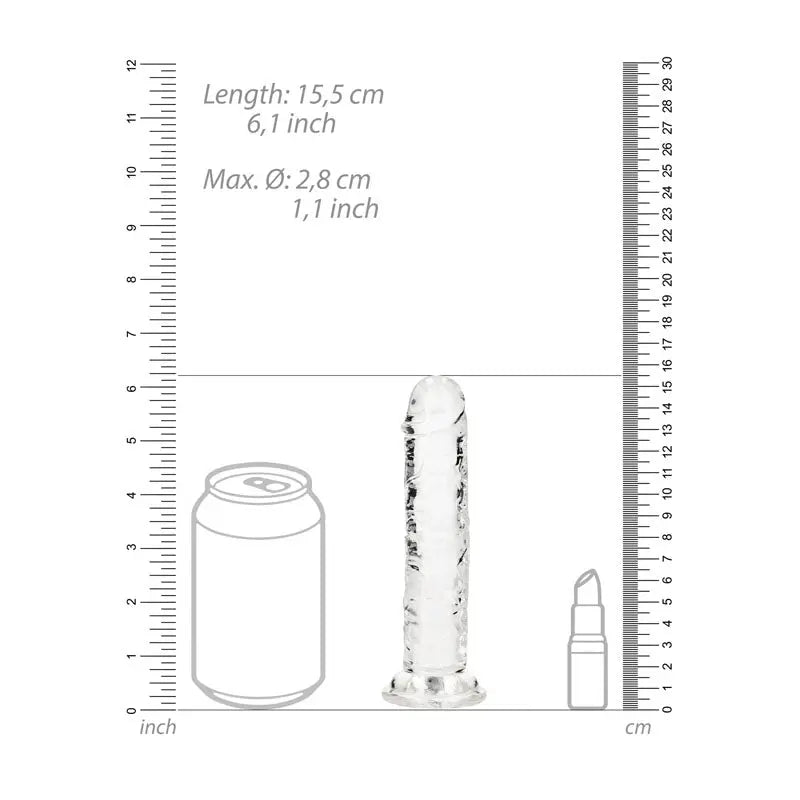 Affordable quality REALROCK 15.5 cm Straight Dildo -  -  15.5 cm (6'') Dong  from Shots Toys by Discreet Intimate Essentials with Discreet Delivery 