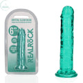 REALROCK 15.5 cm Straight Dildo - Turquoise - Turquoise 15.5 cm (6'') Dong Shots Toys