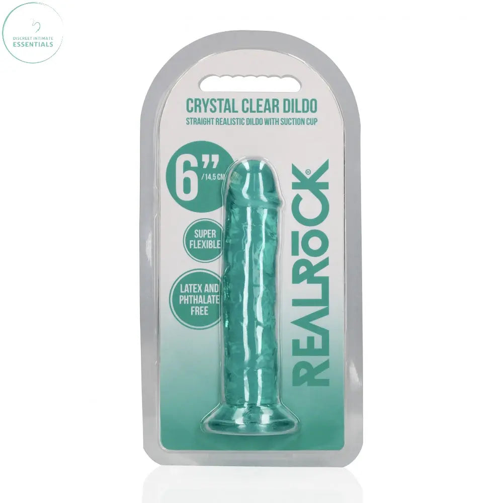 REALROCK 15.5 cm Straight Dildo - Turquoise - Turquoise 15.5 cm (6'') Dong Shots Toys