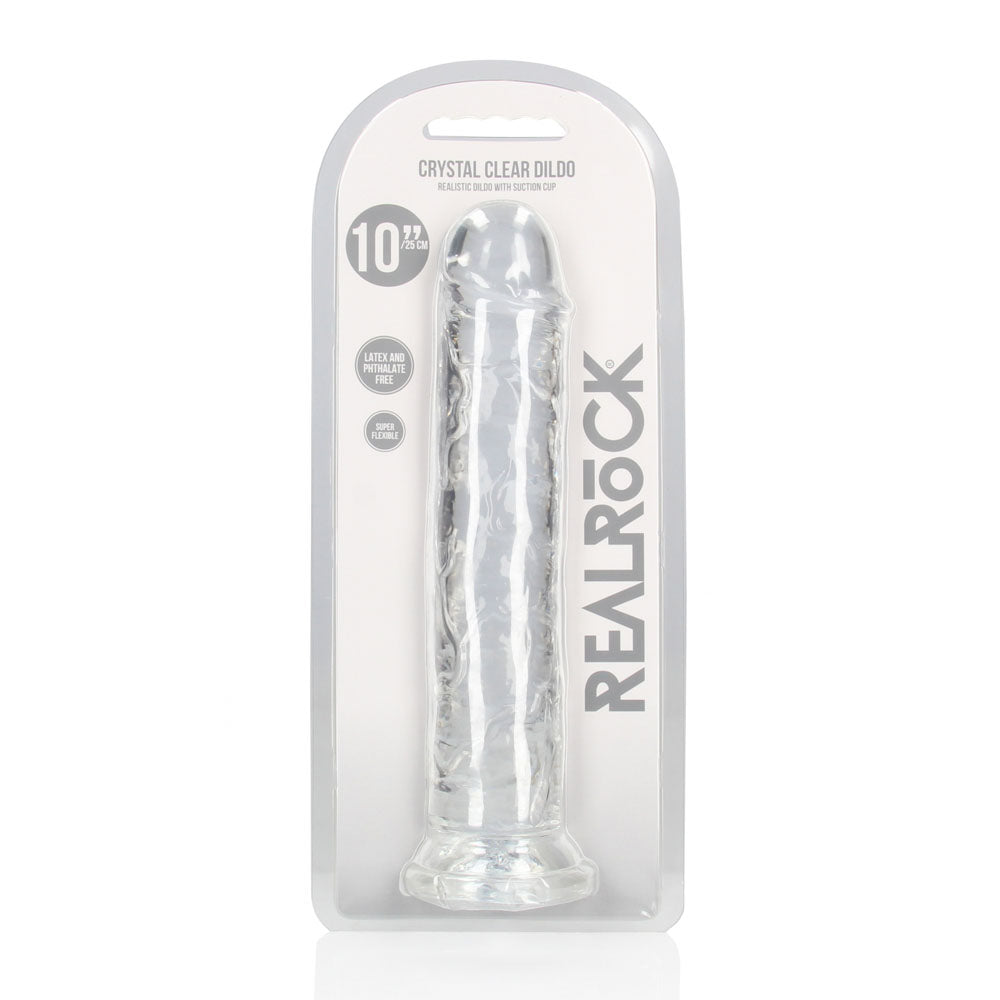 REALROCK 28 cm Straight Dildo - Transparent -  28 cm (10'') Dong