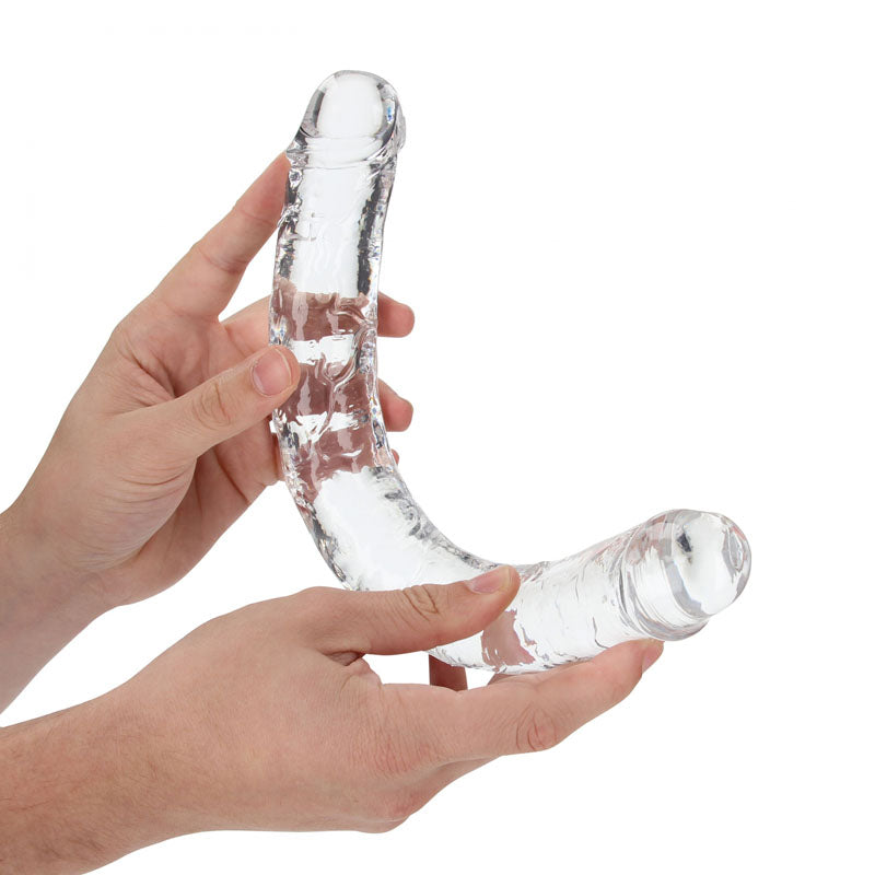 REALROCK 34 cm Double Dong -  -  34 cm (14'') Double Dong held in hands, transparent design for versatile pleasure.