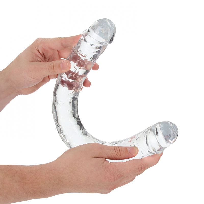 REALROCK 45 cm Double Dong -  -  45 cm (18'') Double Dong held in hands, clear design for double stimulation.