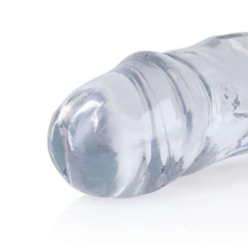 REALROCK 45 cm Double Dong -  -  45 cm (18'') Double Dong close-up image showcasing the sleek, clear design.