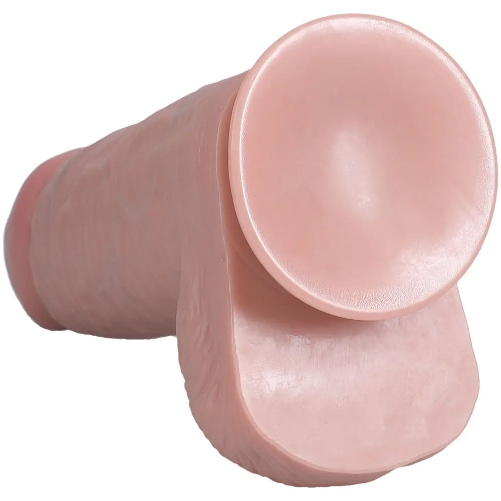 REALROCK 20cm Extra Thick Dildo with Balls -  -  20 cm (8'') Extra Thick Dong Shots Toys Discreet Intimate Essentials.