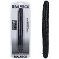 REALROCK 40cm Thick Double Dildo -  -  40 cm (16'') Thick Double Dong in packaging, realistic design, black color.