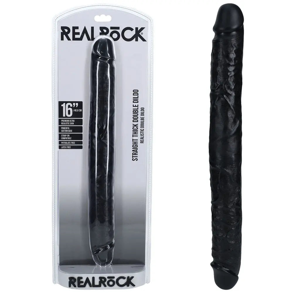 REALROCK 40cm Thick Double Dildo -  -  40 cm (16'') Thick Double Dong Shots Toys Discreet Intimate Essentials.