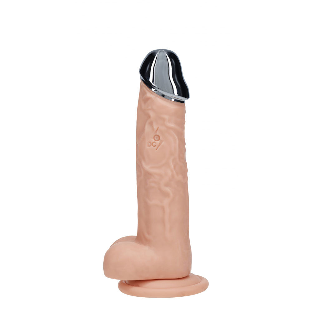 REALROCK Metal Head 6'' Rechargeable Dildo -  -  16.2 cm USB Rechargeable Vibrating Dildo with Metal Head and Wireless Remote