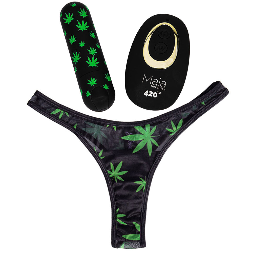 Maia DATE NIGHT 420 PANTY VIBE - L/XL -  L/XL 420 Panty with USB Rechargeable Bullet & Remote
