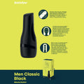 Satisfyer Men Classic - Black Stroker, innovative masturbator with realistic sleeve and internal pressure regulator.