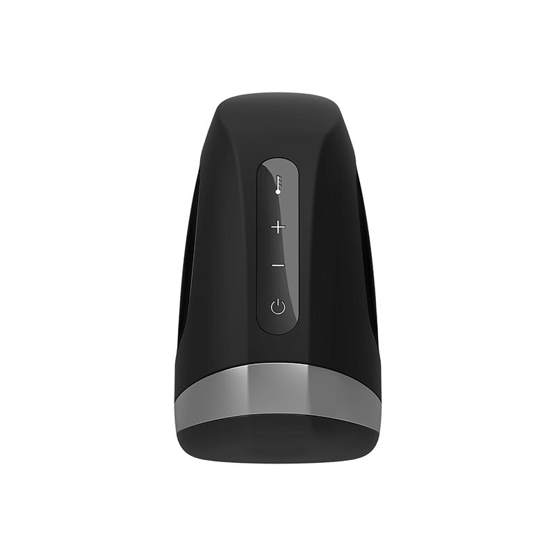 Satisfyer Men Heat Vibration -  USB Rechargeable Masturbator with heating and vibration features for intense pleasure.