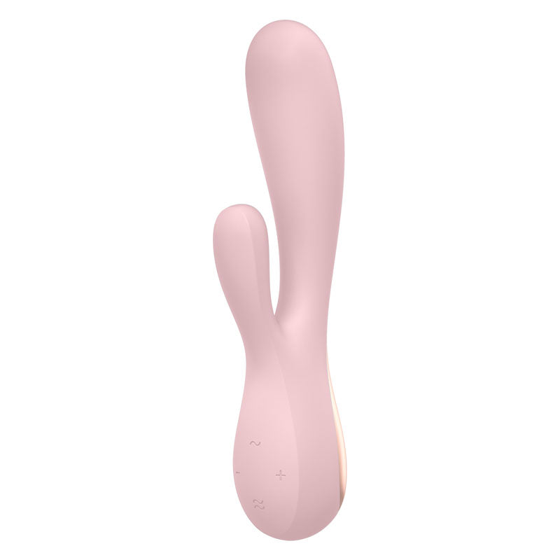 Satisfyer Mono Flex - Mauve App Controlled USB Rechargeable Rabbit Vibrator with flexible silicone design.