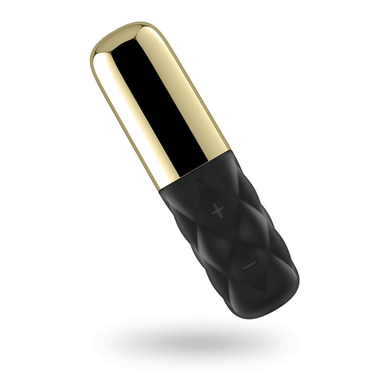 Satisfyer Mini Sparking Darling - Gold/Black USB Rechargeable Mini Vibrator for intimate essentials for her.