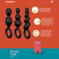 Satisfyer Booty Call -  Butt Plugs - Set of 3 featuring different shapes, soft silicone, and safety rings for pleasure.