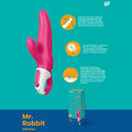 Satisfyer Vibes - Mister Rabbit - USB Rechargeable Rabbit Vibrator with silicone technology and dual motors for stimulation.