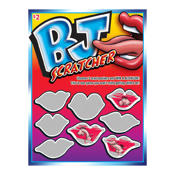 Sexy Scratcher - BJ Scratcher - uncover 3 erect peckers and win a blowjob with this fun adult novelty game.