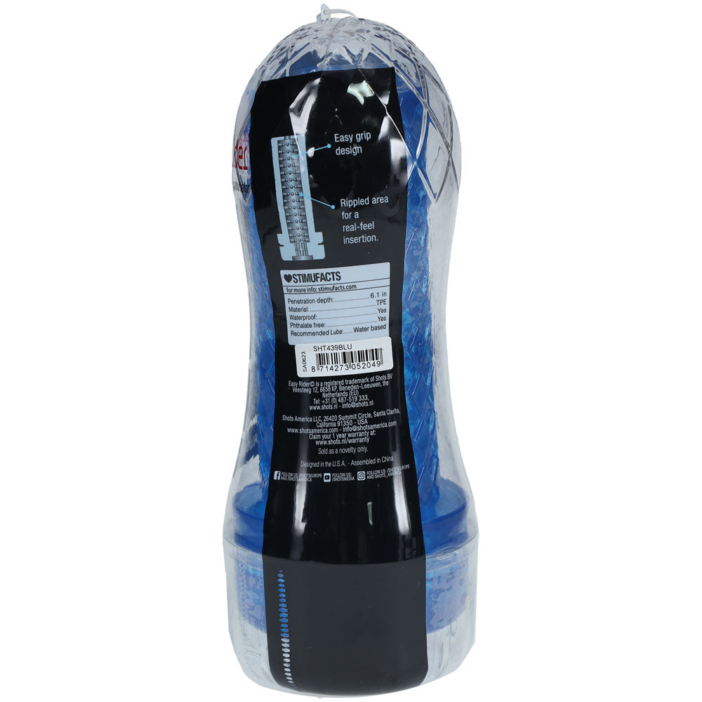 SHOTS Easy Rider -  -  Vagina Stroker with easy grip design and ripped areas for real-feel insertion.