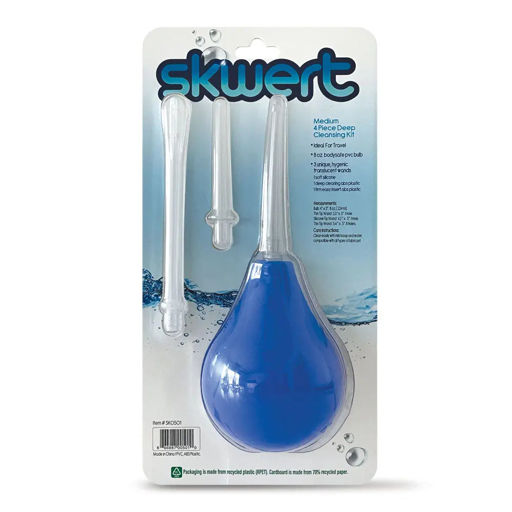 Skwert Medium 8 oz Douche Kit -  240 ml Unisex Douche Kit C1 Releasing Discreet Intimate Essentials.