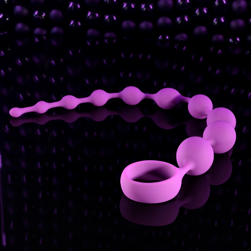 Selopa BEADED ADVENTURE - 35.5 cm Anal Beads in flexible silicone with a safe retrieval ring.