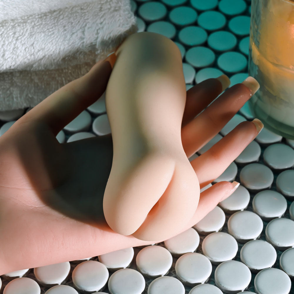 Selopa PARTY PACK - Light -  Strokers - Set of 3 in hand, showcasing life-like design for intimate essentials.