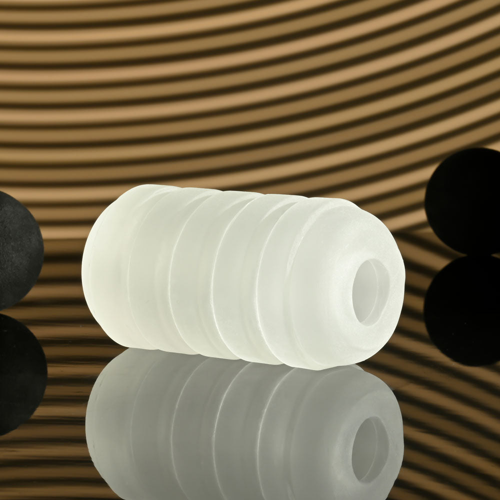 Selopa RING ME UP -  Stroker, a soft and squishy stroker with deep grooves for grip and dual entry design.
