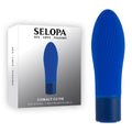Selopa COBALT CUTIE - blue silicone rechargeable vibrator with sleek design and packaging