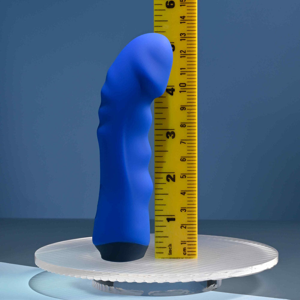 Selopa  BANGER -  13.6 cm USB Rechargeable Vibrator displayed next to a ruler for size reference.