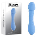 Selopa DAINTY DICK - Baby 11.9 cm USB Rechargeable Mini Vibrator in blue silicone packaging for intimate essentials.