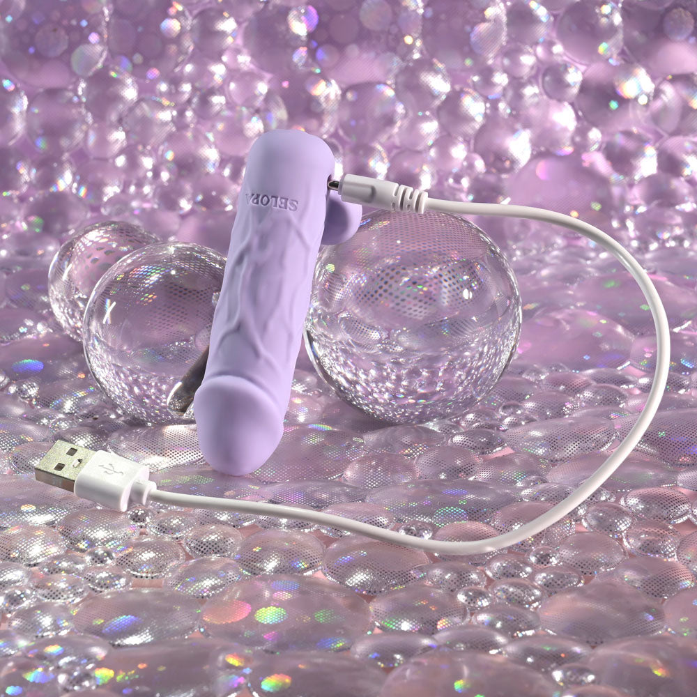 Selopa BALLSY BULLET -  9.2 cm USB Rechargeable Bullet with silicone sleeve and USB charging cable.