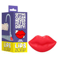 S-LINE Kiss Soap - Rose Scented Novelty Soap in a lip shape with fun packaging for a delightful shower experience.