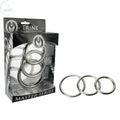Affordable quality Master Series Trine Steel Ring Collection - Steel Cock Rings - Set of 3 Sizes  from XR Brands by Discreet Intimate Essentials with Discreet Delivery 