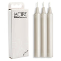LaCire Drip Pillar Candles -  -  Drip Candles - Set of 3 in white packaging with three candles.