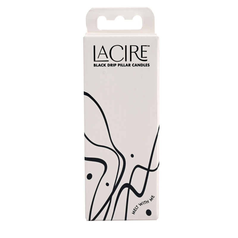 LaCire Drip Pillar Candles -  -  Drip Candles - Set of 3 packaging showcasing elegant design and playful temperature play.