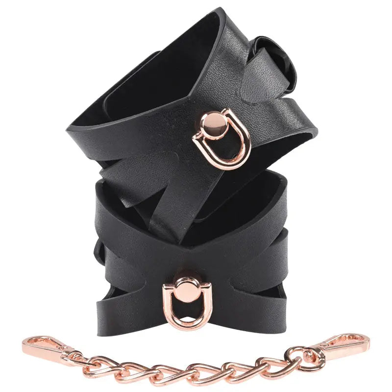 Sex & Mischief Brat Handcuffs - /Rose Gold Restraints Sportsheets Discreet Intimate Essentials.