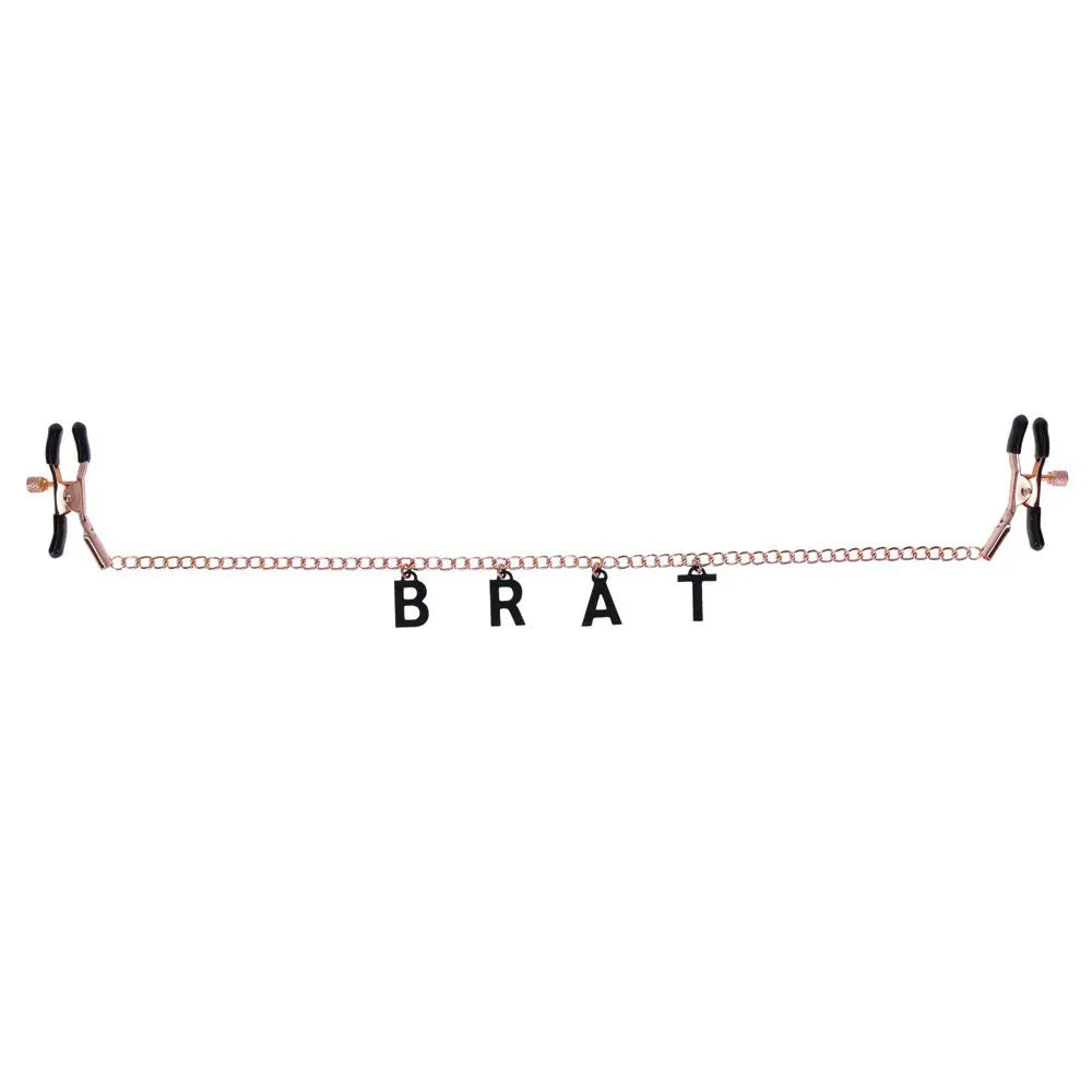 Sex & Mischief Brat Charmed Nipple Clamps -  Nipple Clamps with 45 cm Chain Sportsheets Discreet Intimate Essentials.