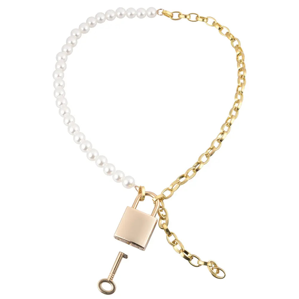 Sex & Mischief Pearl Day Collar - Pearl/Gold Necklace Sportsheets Discreet Intimate Essentials.
