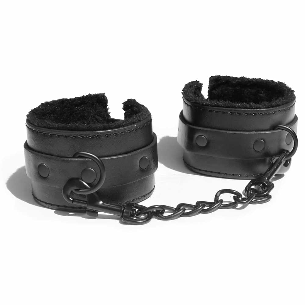 Sex & Mischief Shadow Fur Handcuffs -  Comfortable Restraints Sportsheets Discreet Intimate Essentials.