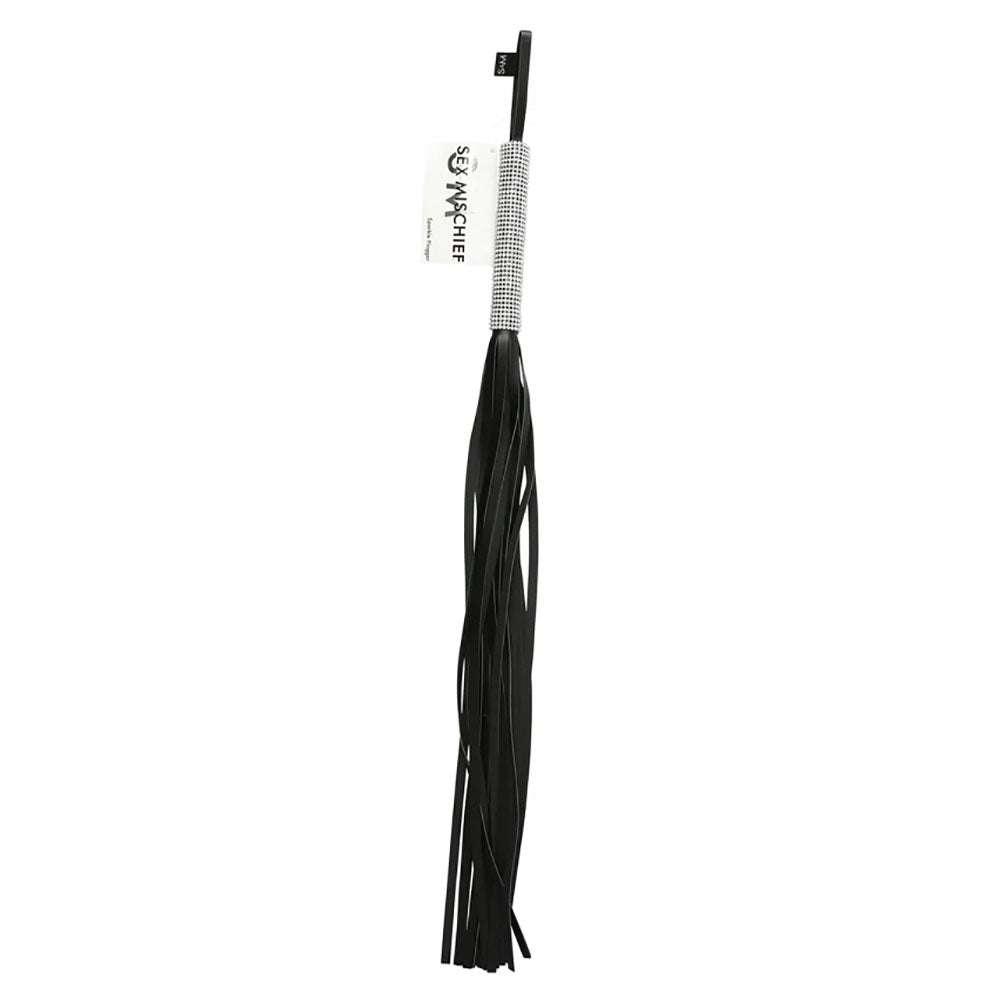 Sex & Mischief Sparkle Flogger - /Sparkle 78 cm Flogger Whip with a sparkling handle and black falls, perfect for intimate play.