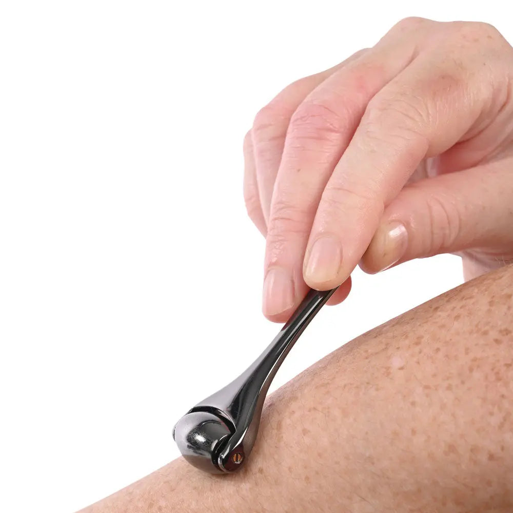S&M Exs & Ohs Temperature Play Sensory Roller - Gunmetal Roller Sportsheets Discreet Intimate Essentials.