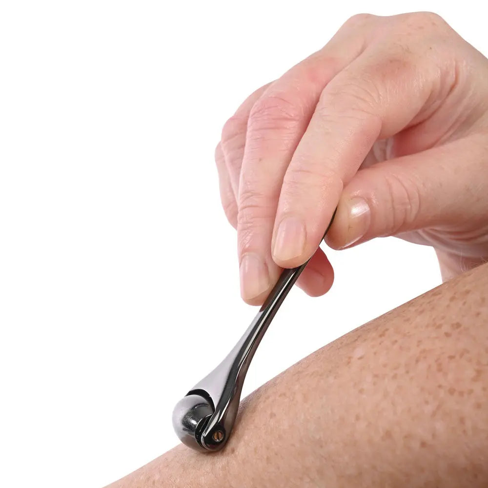 S&M Exs & Ohs Temperature Play Sensory Roller - Gunmetal Roller Sportsheets Discreet Intimate Essentials.