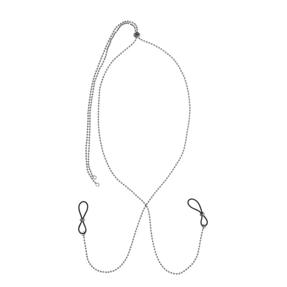 S&M Exs & Ohs Body Jewelry with Nipple Ties - Metal Chain with Nipple Ties Sportsheets Discreet Intimate Essentials.