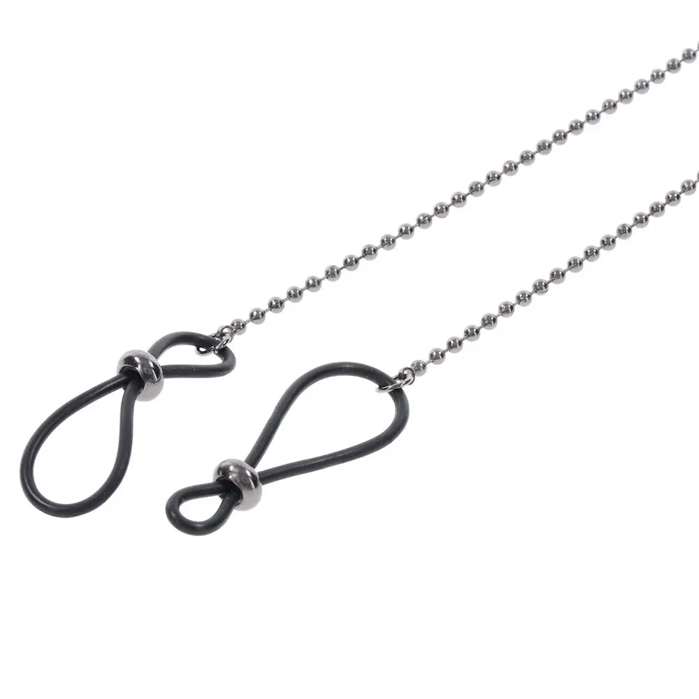 S&M Exs & Ohs Body Jewelry with Nipple Ties - Metal Chain with Nipple Ties Sportsheets Discreet Intimate Essentials.