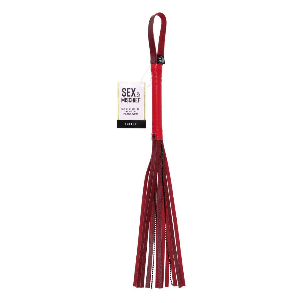 Sex & Mischief Exs & Ohs Crystal Flogger -  Flogger Whip