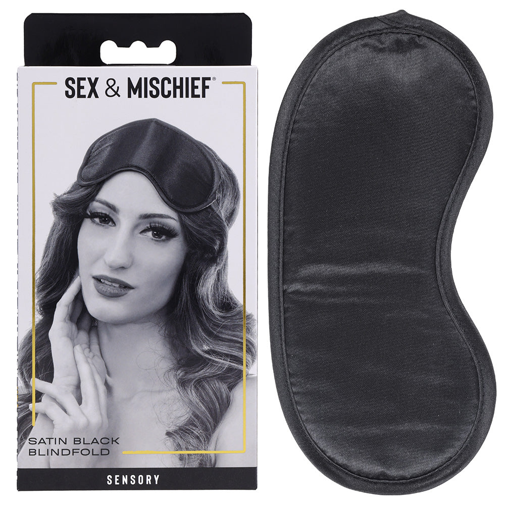Sex & Mischief Satin Blindfold - Blindfold with soft satin fabric for comfortable sensory play.
