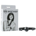 Sex & Mischief Breathable Ball Gag -  Mouth Restraint with adjustable strap and black ball, ideal for intimate essentials.