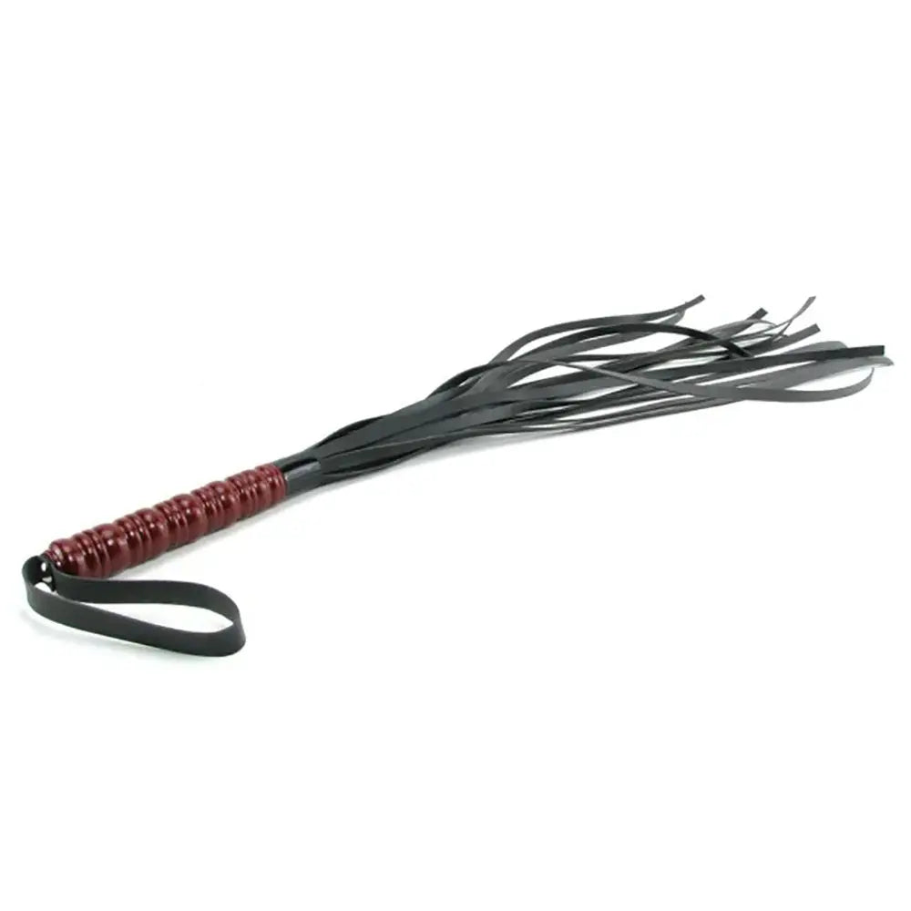 Sex & Mischief Mahogany Flogger - 76 cm Flogger Whip with Wooden Handle Sportsheets Discreet Intimate Essentials.