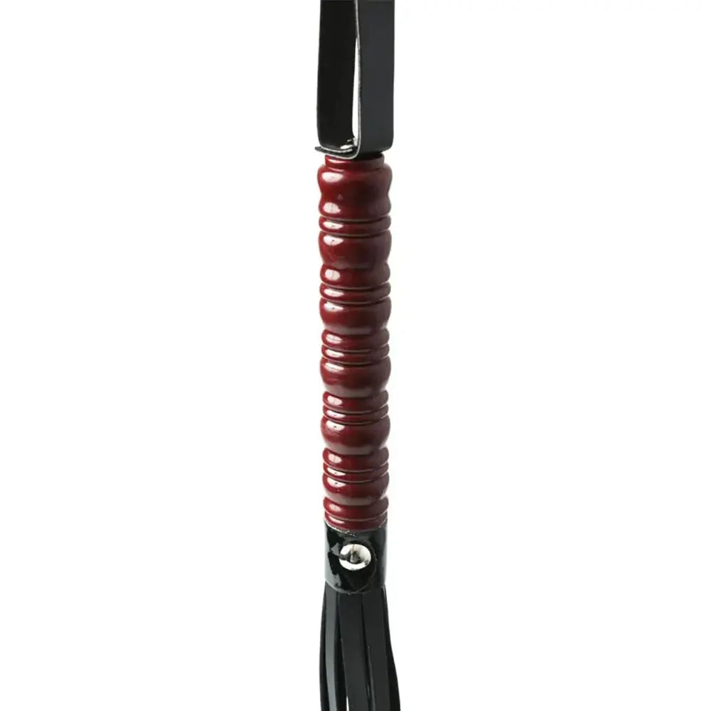 Sex & Mischief Mahogany Flogger - 76 cm Flogger Whip with Wooden Handle Sportsheets Discreet Intimate Essentials.